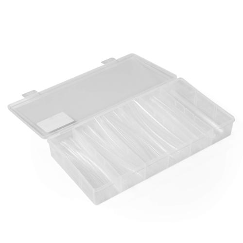 Schrumpfschlauch Set 100 teilig in Box - Farbe: transparent