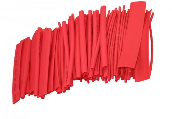 Schrumpfschlauch 100 tlg - Farbe: rot
