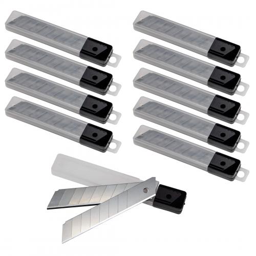 Cuttermesser Ersatz Abbrechklingen 18mm (100 Stück) im Köcher