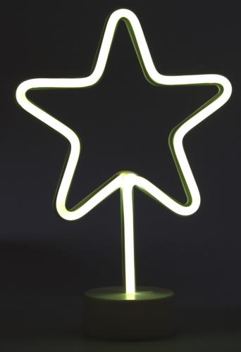 LED Neon Leuchte Stern auf Standfuß