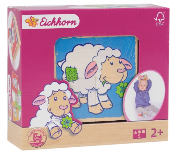 Eichhorn Holz Bilderwrfel Wrfelpuzzle Puzzle