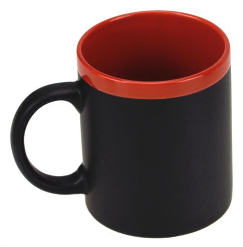 Beschreibbare Memo Kaffee Becher Tasse - Farbe: rot