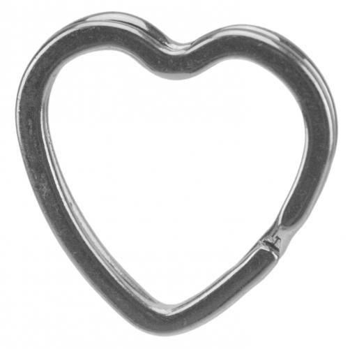 Schlüsselring - Form: Herz - Farbe: silber