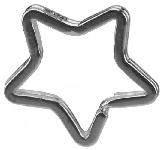Schl�sselring - Form: Stern - Farbe: silber
