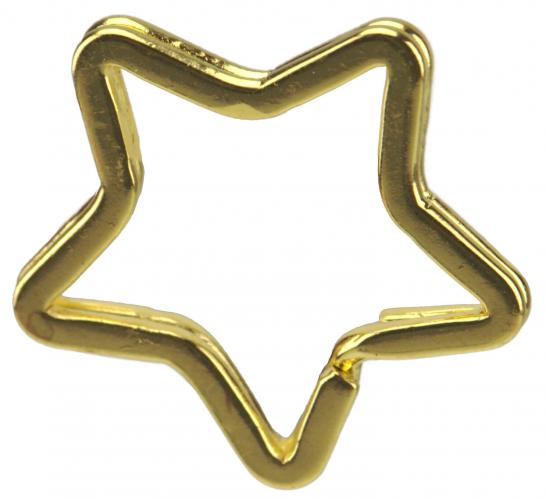 Schl�sselring - Form: Stern - Farbe: gold
