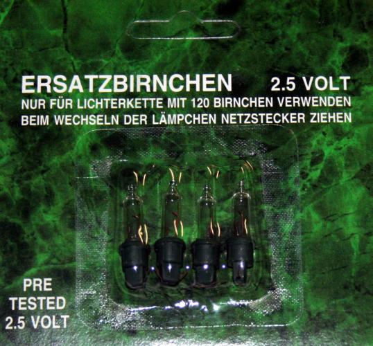 Ersatzbirnchen klar aussen 120er Lichterkette