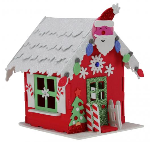 Santa Haus Bastel Set mit Moosgummi