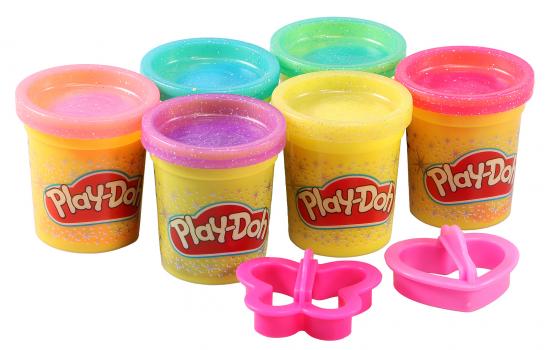 Play-Doh Glitzerknete mit Förmchen