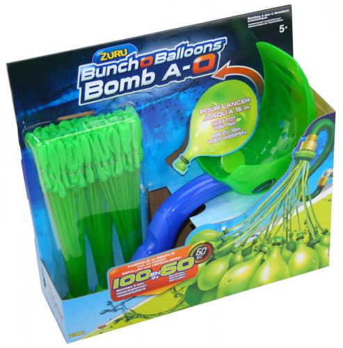 Bunch O Balloons 100 Wasserbomben mit Schleuder Werfer - Farbe: grün