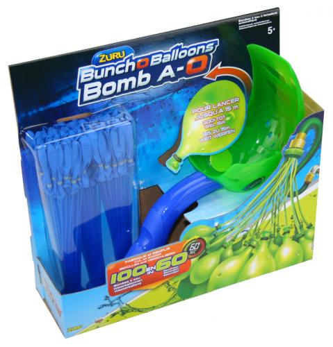 Bunch O Balloons 100 Wasserbomben mit Schleuder Werfer - Farbe: blau