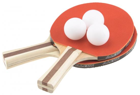 Tischtennis Set 2 Schlger - 3 Blle Tischtennisschlger Alert Sport 