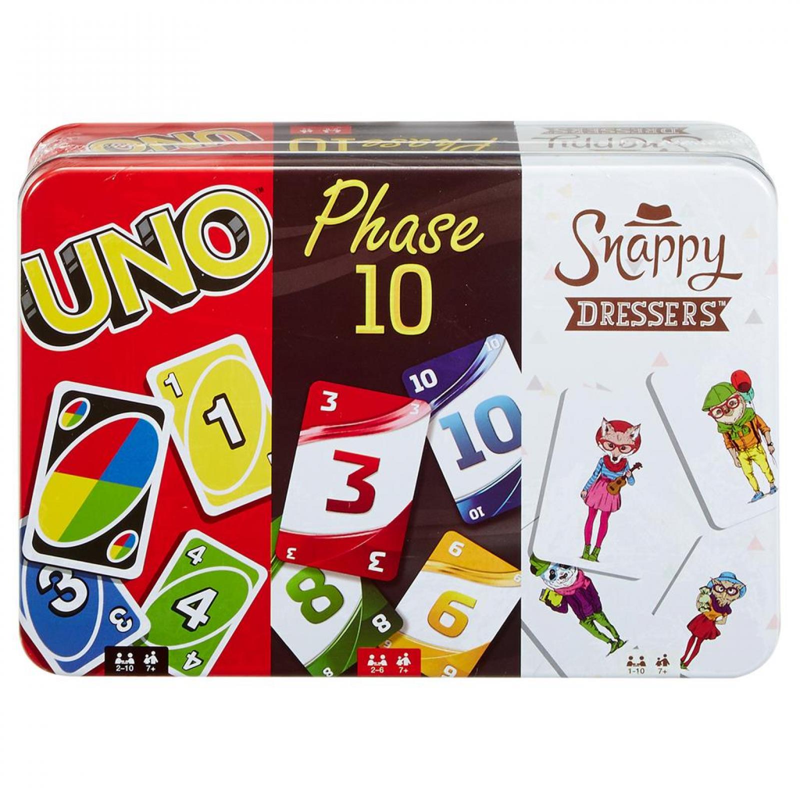 Mattel Uno Klassiker Set Phase 10 Snappy Dressers Uno