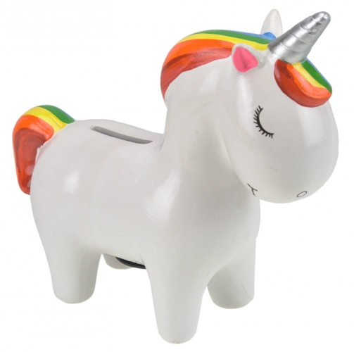 Keramik Spardose Einhorn - Farbe: weiss