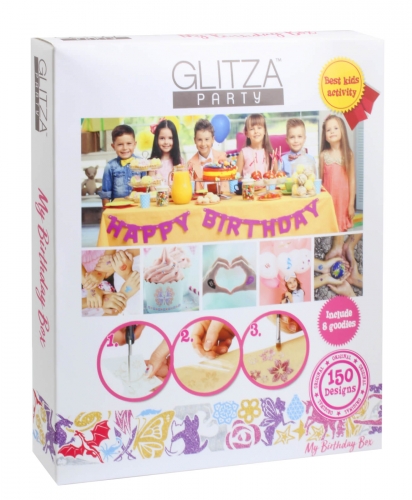 Glitza Party My Birthday Box inkl. Glitzer und 150 Tattoos