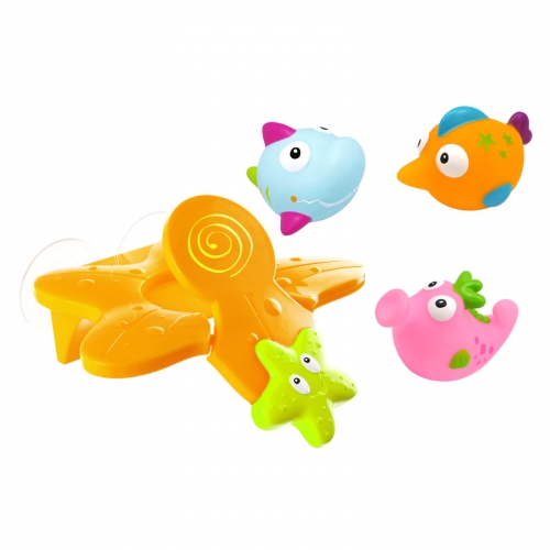 Escabbo Baby Badespielzeug Katapult fr Fische ab 18 Monate