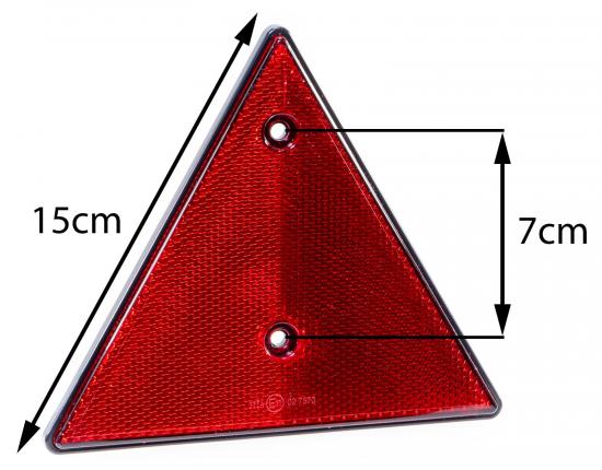 Anhänger Reflektor Dreieck rot