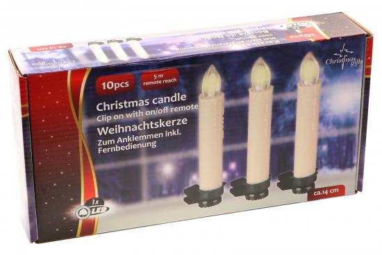 Kabellose LED Weihnachtsbaum Kerzenlampen 10er Set