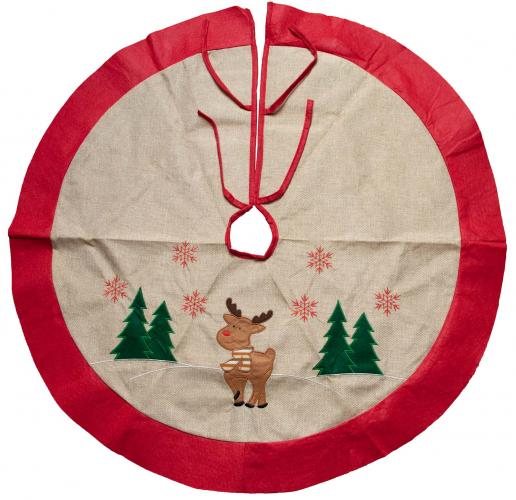 Weihnachtsbaumdecke 90cm - Motiv: Rentier