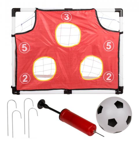 Fuballtor Set kompakt, mit Netz, Torwand, Fuball, Pumpe