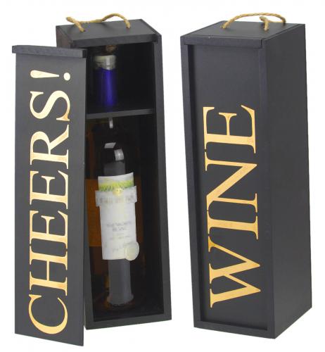 2er Set Wein Geschenkbox - Farbe: schwarz