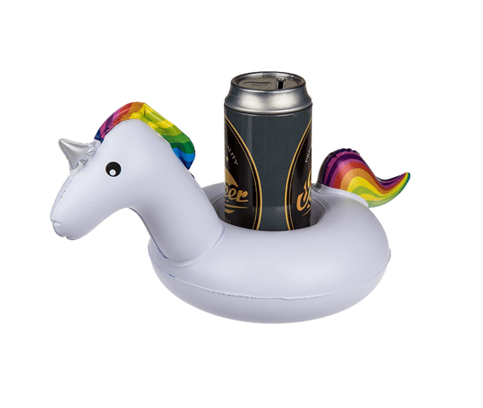 Pool Getränkehalter Einhorn für 1 Getränkedose aufblasbar