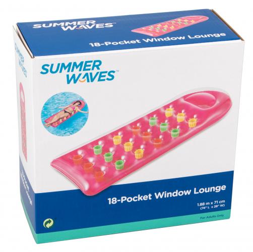 Summer Waves Luftmatratze mit Fenster - Farbe: Rosa
