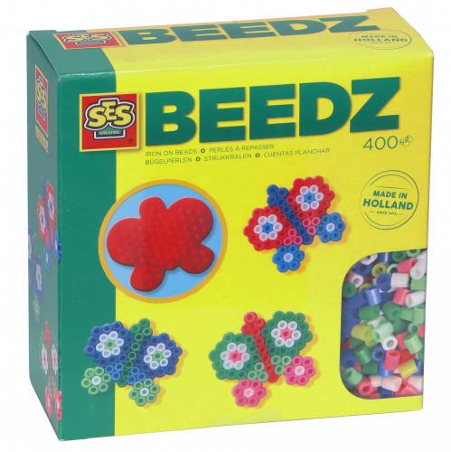 SES Beedz Bügelperlen Set mit Steckplatte - Ausführung: Schmetterling
