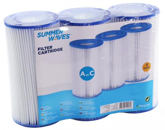 Summer Waves Filterpatrone 3er Pack Typ A/C