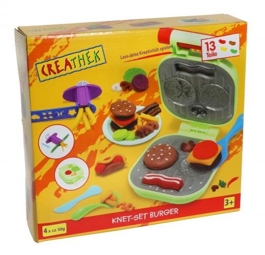 Creathek Burger Kinder Knete Grill Knetset