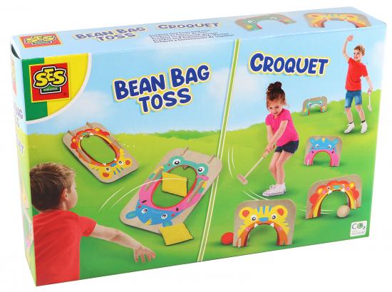 SES 2-in-1 Kinder Krocket und Bohnensack Werfen