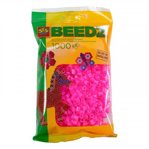 SES Beedz 1000 Bgelperlen - Farbe: Neon Rosa