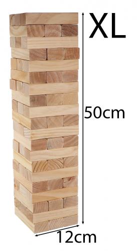 Holz Stapelturm XL Wackelturm 50cm hoch