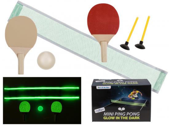 Mini Ping Pong Spiel-Set mit Tischtennis Schlger, Netz und Ball