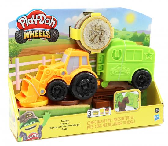 Play-Doh Wheels Traktor und Pferdeanhänger Kinder Knete Set