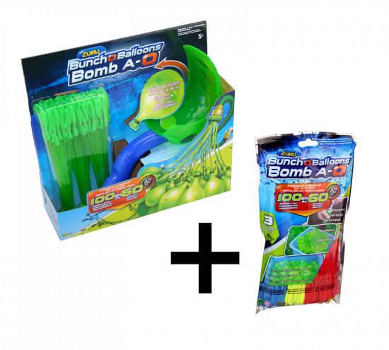 Zuru Bunch O Balloons Schleuder Werfer grn mit extrapack Wasserbomben