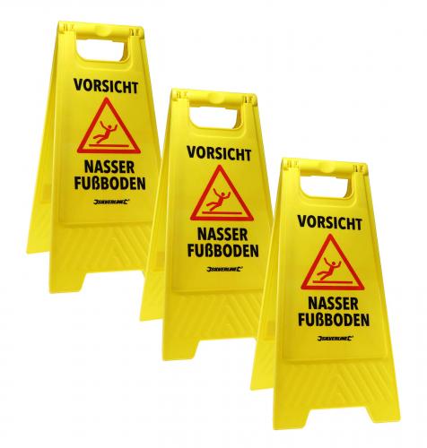 3er Set Warnschild Vorsicht nasser Fuboden Rutschgefahr