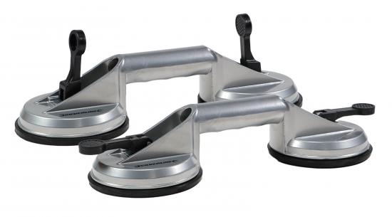 2er Set Doppel-Saugheber aus Aluminium Vakuum Sauggriff bis 100kg
