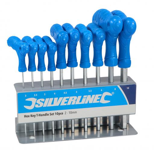 Innensechskant Stiftschlssel mit Quergriffen Set 10 teilig 2-10mm