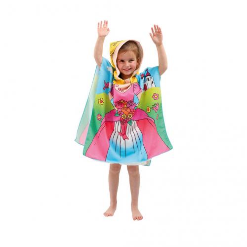 Kinder Poncho Handtuch Prinzessin Badetuch Strandtuch