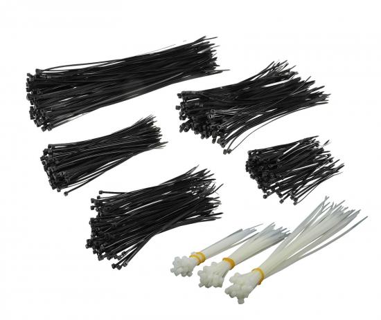 Kabelbinder Set 575 teilig Satz schwarz weiß 100mm bis 300mm