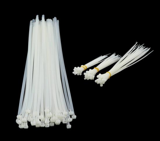 Kabelbinder Sortiment 125 teilig weiß mit wiederverwendbaren Kabelverbindern