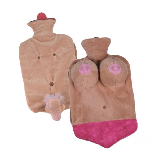 2er Set Wrmflasche Sexy Willy und Boobs Busen Farbe: pink