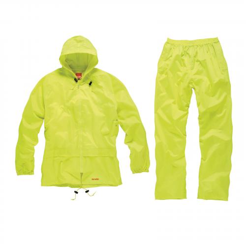 Wasserdichter Regenanzug neon gelb Jacke Hose - Gr��e: XL
