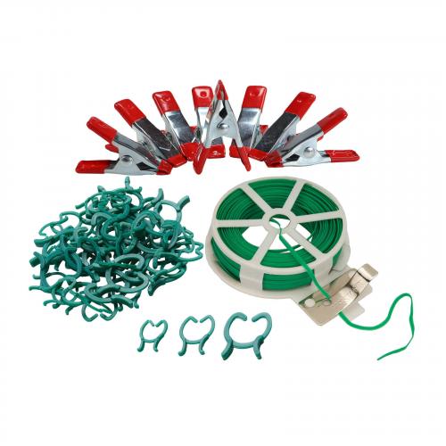 Garten Pflanzenbinder Set Klemmzwingen Pflanzenringe Bindedraht