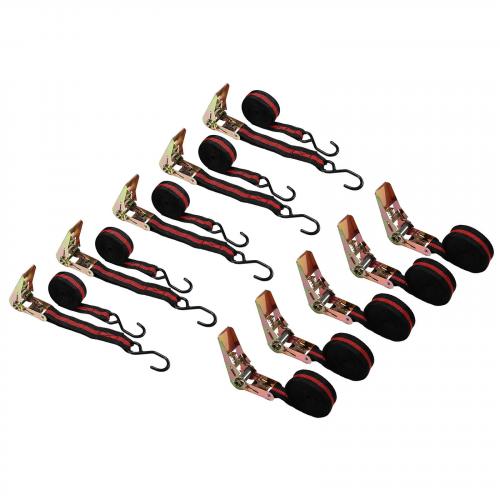 10er Set Ratschen-Spanngurt mit und ohne Haken 5m bis 250kg