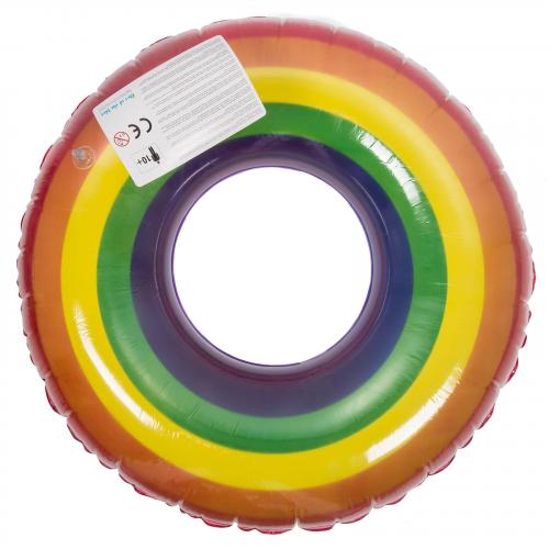 Aufblasbarer Schwimmring 90cm Pride Regenbogen Schwimmreifen