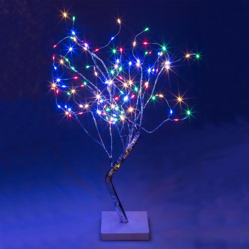 Bunter LED Lichterbaum 108 farbige LEDs Batterie mit Timer