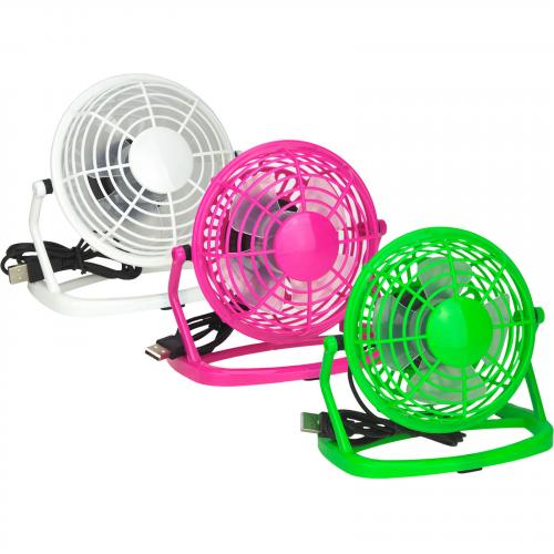 3er Set USB Tisch Ventilator Farbe: weiss pink grn