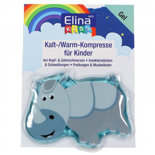 Kinder Kompresse Gel Pad Kids warm kalt - Motiv: Nilpferd