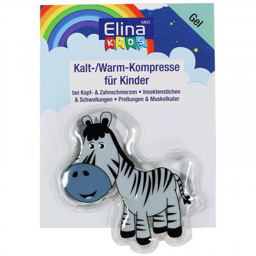 Kinder Kompresse Gel Pad Kids warm kalt - Motiv: Zebra